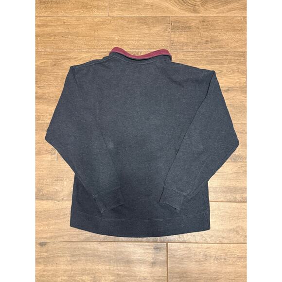 Orvis Sweater Men L Gray Pullover 1/4 Zip Cotton Hiking Fishing Preppy Outdoors - Picture 2 of 3